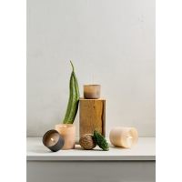 Uyuni Glass Candle Beige 9,2x10,2 cm